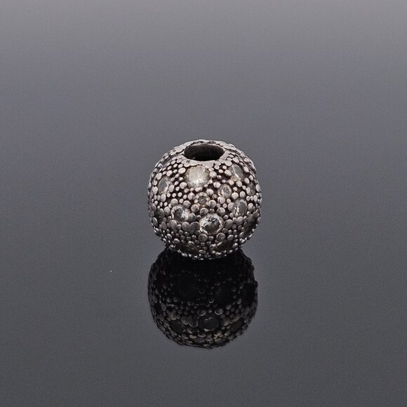 925 Pandora Sterling Silver Cosmic Stars Crystal Sphere Charm Bead - Picture 6 of 8